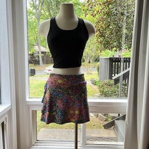 Donajo Fitwear Multicolor Sugar Skull Ruffle Tennis Golf Skort Women’s Size 2